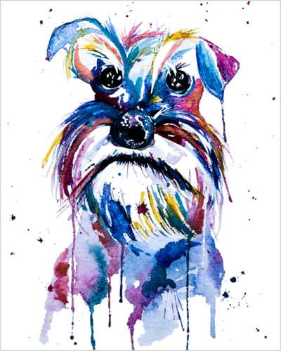 dog watercolor